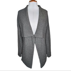 Nordstrom Gray Cashmere Open Front Cardigan